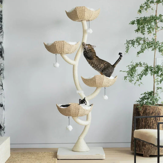 Árbol para gatos con hiedra