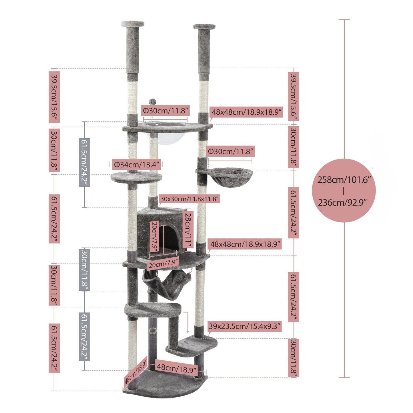 Árbol para gatos moderno