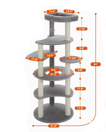 Árbol para gatos en forma de nube 